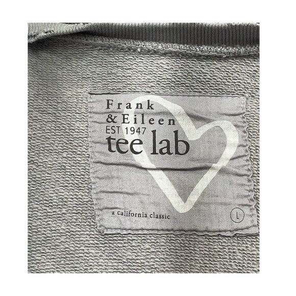 Frank & Eileen Size Large Tee Lab Asymmetric Sweatshirt Carbon Gray Cotton - Picture 4 of 11